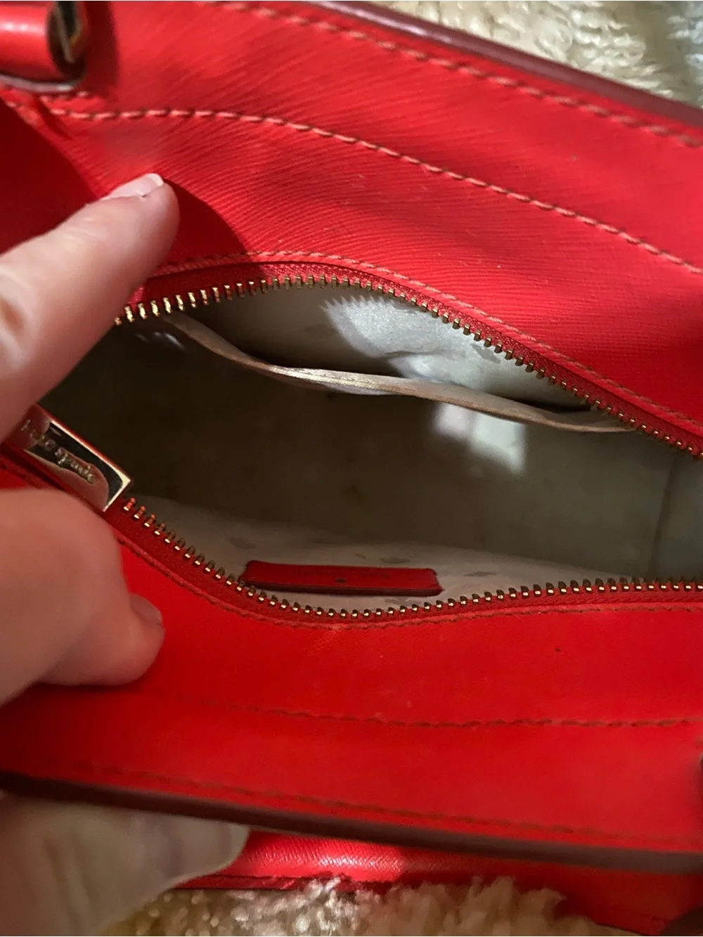 kate spade Red Leather Structured Satchel
